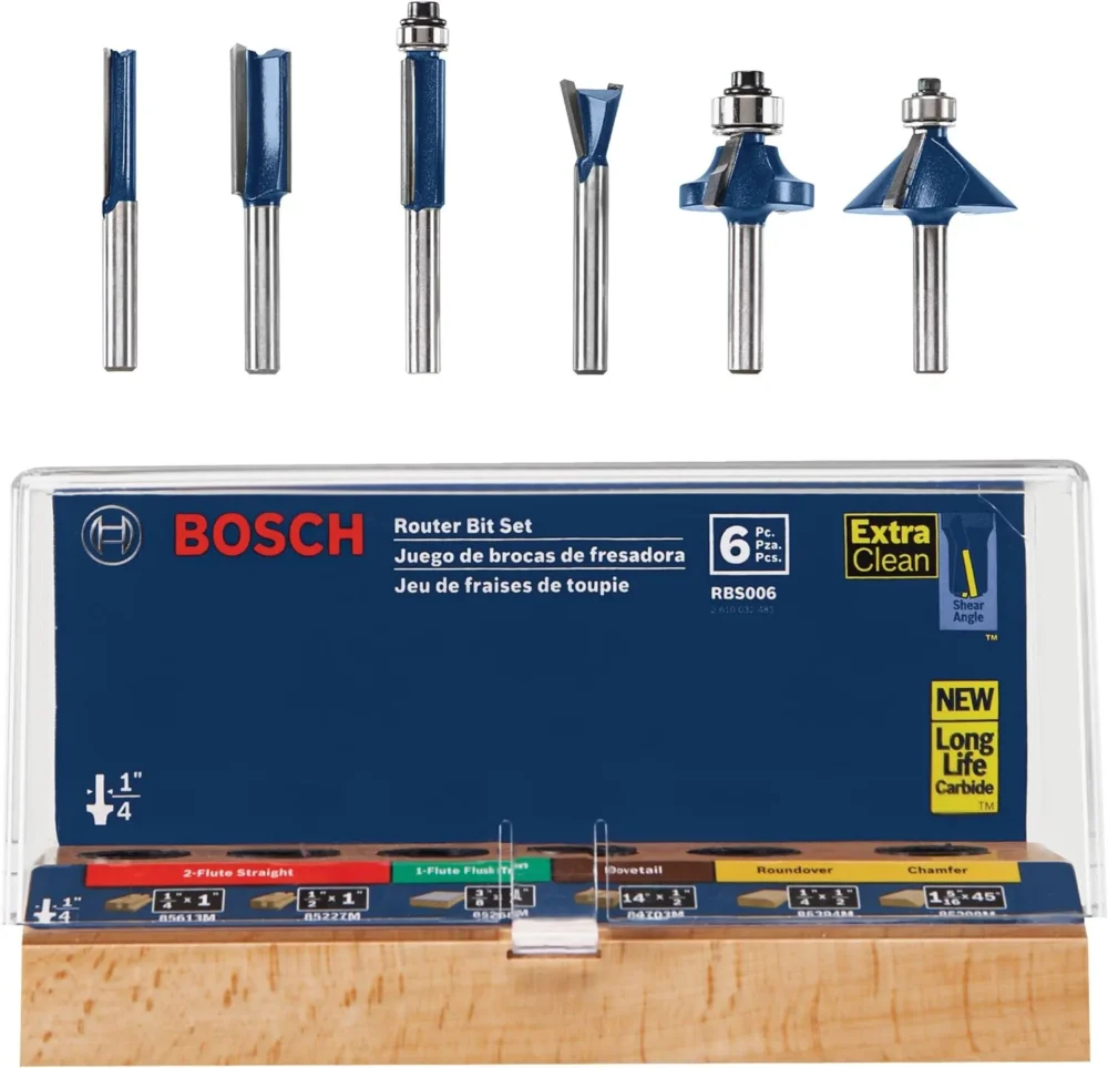 BOSCH 1617EVSPK Wood 12 Amp Router Tool Combo Kit - 2.25 Horsepower Plunge Router & Fixed Base with a Variable Speed - Image 21