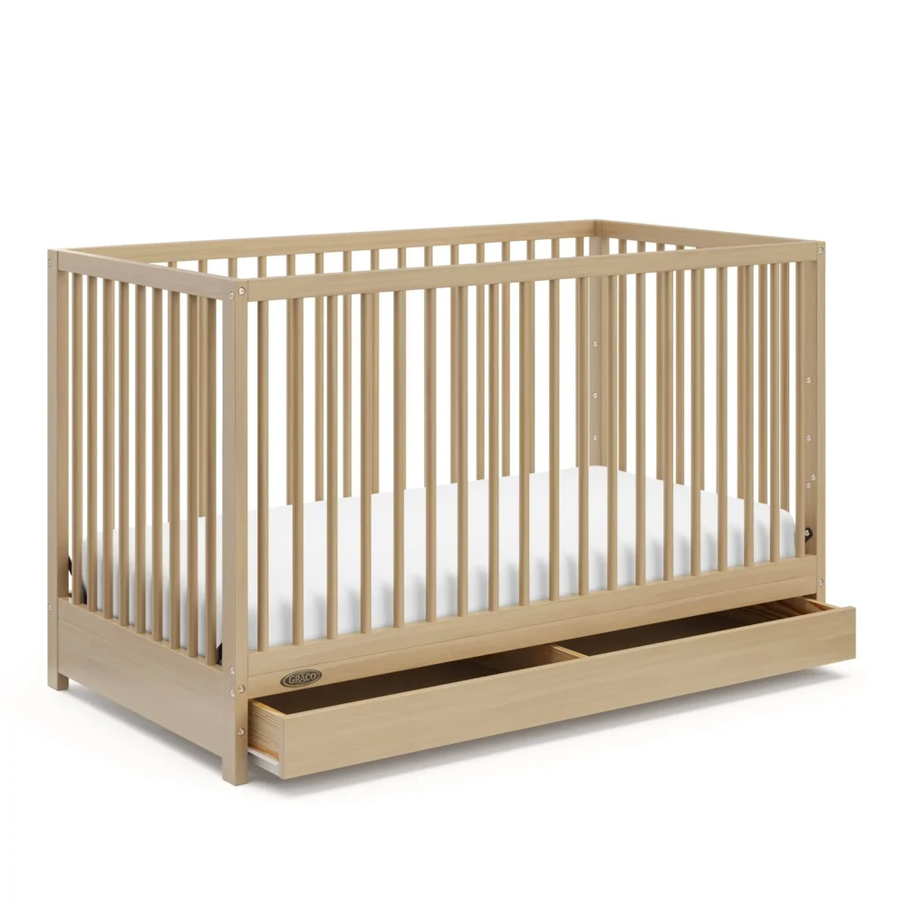 Graco - Teddi 5-in-1 Convertible Crib with Drawer - Driftwood