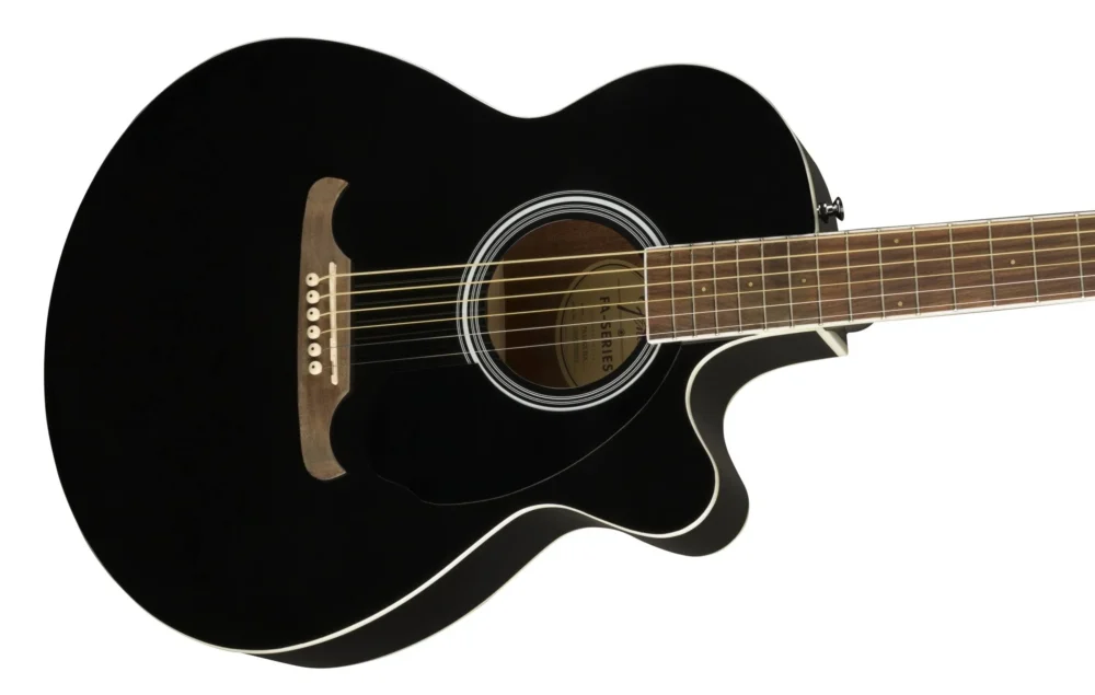 FA-135CE Concert Acoustic-Electric Guitar Black - Image 5