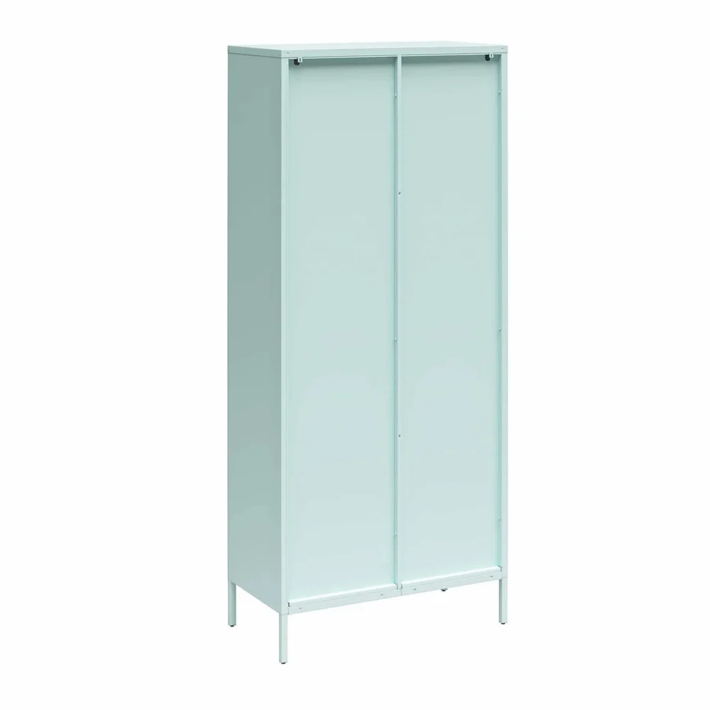 Mr. Kate Luna Tall 2 Door Accent Cabinet with Fluted Glass, Sky Blue - Image 2