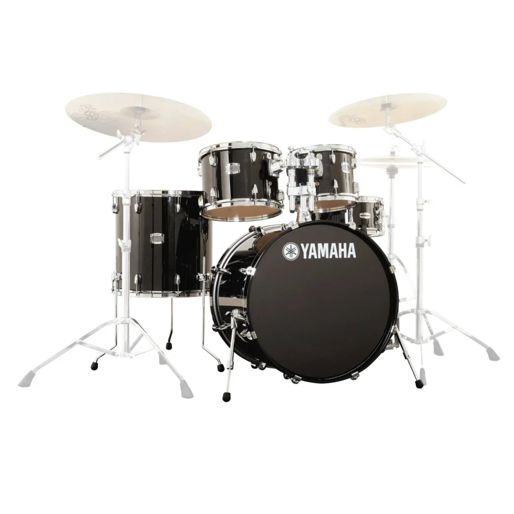 Stage Custom Birch 5-Piece Shell Pack with 22" Bass Drum - Raven Black