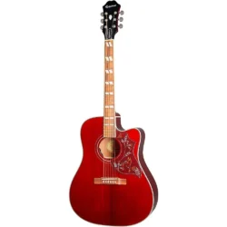 Epiphone Hummingbird EC Studio Limited-Edition Acoustic-Electric Guitar Wine Red by Woodwind & Brasswind - Image 2
