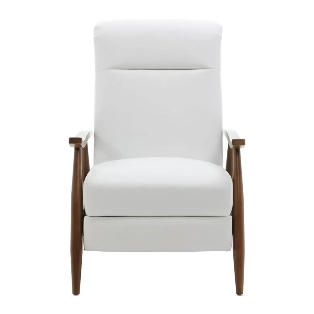 Laflamme Recliner Upholstery Material: White Faux Leather - Image 3