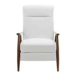 Laflamme Recliner Upholstery Material: White Faux Leather - Image 3