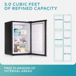 EUHOMY 3.0 Cubic Feet Single Door Compact Mini Upright Freezer - Image 7