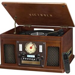 Victrola 8-in-1 Bluetooth Record Player & Multimedia Center, Built-in Stereo Speakers – Turntable, Wireless Music Streaming - Image 14