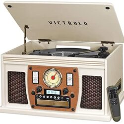 Victrola 8-in-1 Bluetooth Record Player & Multimedia Center, Built-in Stereo Speakers – Turntable, Wireless Music Streaming - Image 25