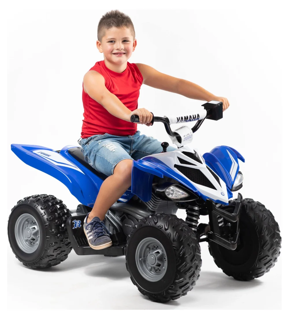 12 Volt ATV Battery Powered Ride-On - Blue and White, Size: 12V - Image 2