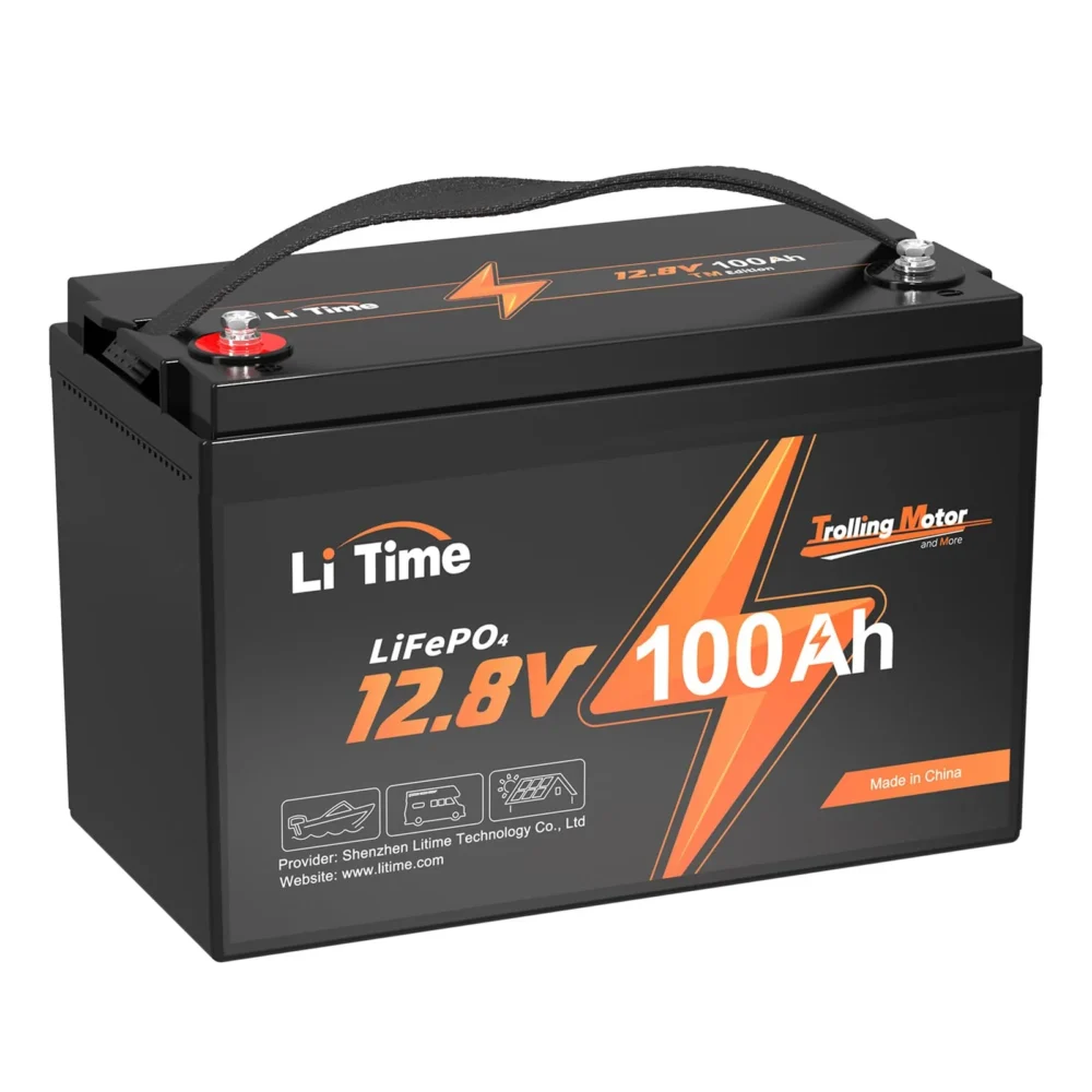 LiTime 12V 100Ah TM LiFePO4 Lithium Battery Built in 100A BMS