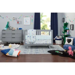 Babyletto Hudson 3-in-1 Convertible Crib with Toddler Conversion Kit - Honey - Image 8